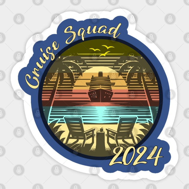 Cruise Squad 2024 Sticker by TravelTeezShop